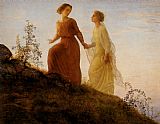 Le Poeme de l'ame - Sur la montagne by Anne-Francois-Louis Janmot